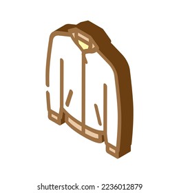 bomber jacket outerwear female isometric icon vector. bomber jacket outerwear female sign. isolated symbol illustration