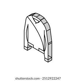 bomber jacket outerwear female isometric icon vector. bomber jacket outerwear female sign. isolated symbol illustration