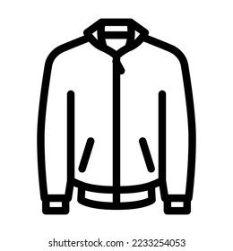 bomber jacket outerwear female line icon vector. bomber jacket outerwear female sign. isolated contour symbol black illustration