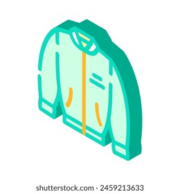 bomber jacket streetwear cloth fashion isometric icon vector. bomber jacket streetwear cloth fashion sign. isolated symbol illustration
