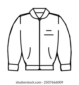 bomber jacket streetwear cloth fashion line icon vector. bomber jacket streetwear cloth fashion sign. isolated contour symbol black illustration