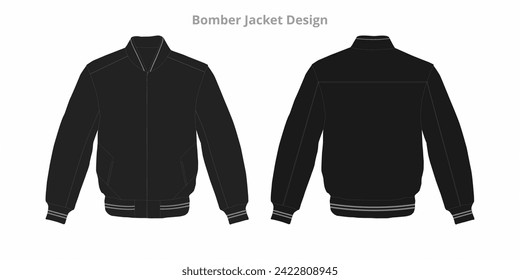 Bomber Jacket Vector Casual Jacket Design Vector Jacket
