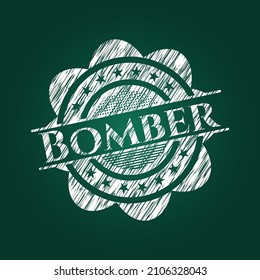 Bomber on blackboard. Vector Illustration. Detailed. 