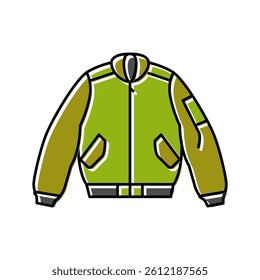 bomber outerwear male color icon vector. bomber outerwear male sign. isolated symbol illustration