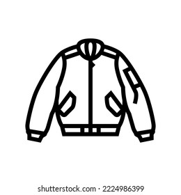 bomber outerwear male line icon vector. bomber outerwear male sign. isolated contour symbol black illustration