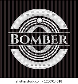 Bomber silver shiny emblem