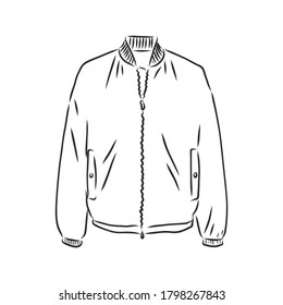 boceto de bombarderos. chaqueta de bombardeo, ilustración de esbozo vectorial