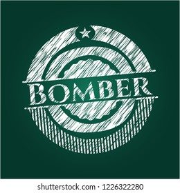 Bomber written on a chalkboard