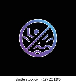 Bombing blue gradient vector icon