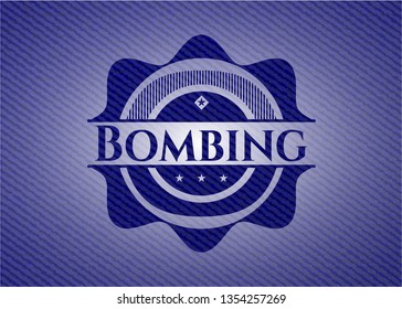  Bombing emblem with denim texture