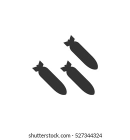 Bombing icon flat. Illustration isolated vector sign symbol