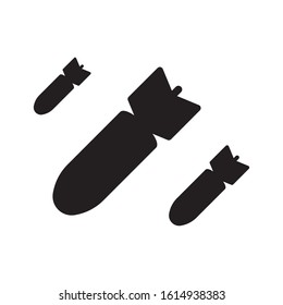 Bombing icon. Vector illustration isolated on white background.