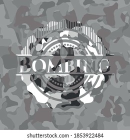 Bombing on grey camo pattern 