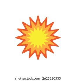 Icono de bombardeo y disparo. Icono de explosión. Vector.
