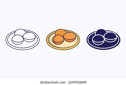 Bomboloni sweet icon vector illustration