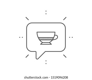 Bombon coffee icon. Chat bubble design. Hot drink sign. Beverage symbol. Outline concept. Thin line bombon coffee icon. Vector