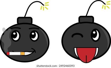 Bombas cara, humos, muecas, mascota