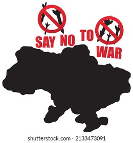 Bombs are falling on Ukraine. War of Russia against Ukraine. Flat vector illustration