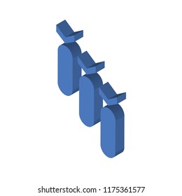 Bombs isometric left top view 3D icon