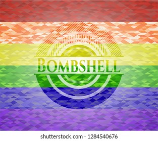 Bombshell lgbt colors emblem 