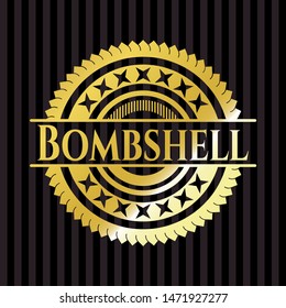 Bombshell shiny badge. Vector Illustration. Detailed.