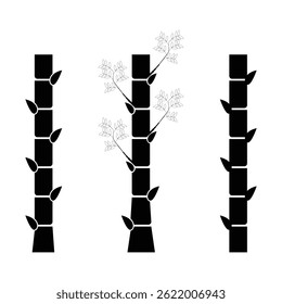 Ilustración de árbol de Vector Bombu en blanco y negro