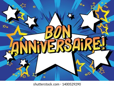 Bon Anniversaire Have Good Birthday French Stock Vector Royalty Free