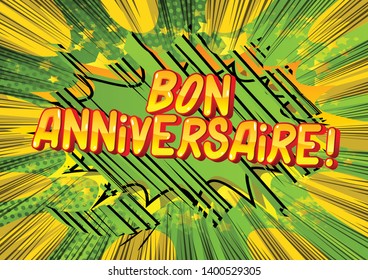 Bon Anniversaire Have Good Birthday French Stock Vector Royalty Free