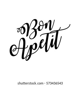 Bon Apetit lettering vector