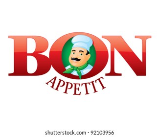 Bon appetit - cartoon chef