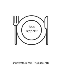 Bonbonappetit leckeres Geschmackselement einzeln auf weißem Hintergrund.Eps10.