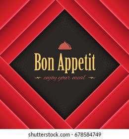 Bon Appetit and Enjoy your Meal Lettering Vector Design