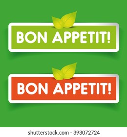 Bon Appetit! label vector