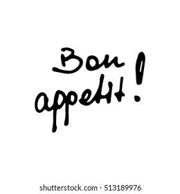 bon appetit lettering