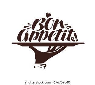 Bon Appetit Logo Label Design Menu Stock Vector (Royalty Free) 676759840