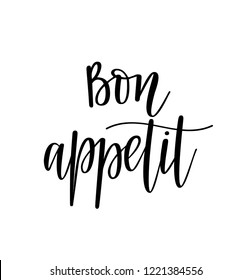 Bon appetit vector delicious food restaurant eating lettering