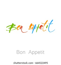 Bon Appetit. Vector lettering illustration.