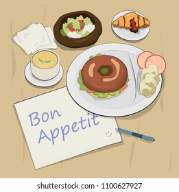 Bon appetite tasty food