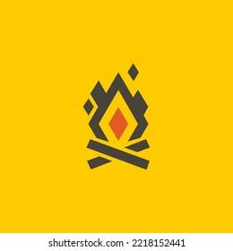 Bon Fire Logo Consept Vector Graphic