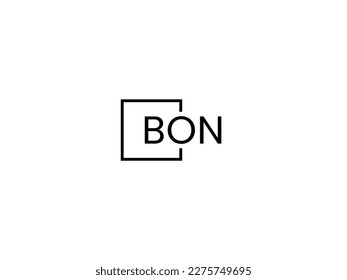 BON Letter Initial Logo Design Vector Illustration