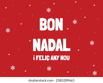 Bon Nadal christmas design with catalan language