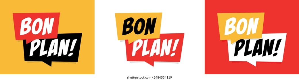 Bon plan, Good deal on speech bubble