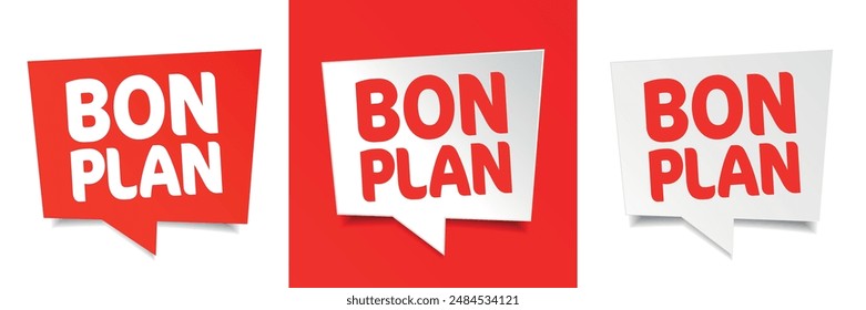 Bon plan, Good deal on speech bubble