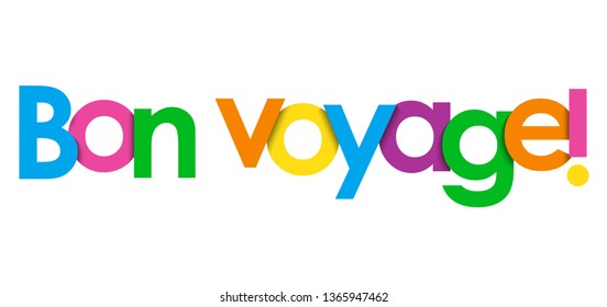 BON VOYAGE! colorful typography banner