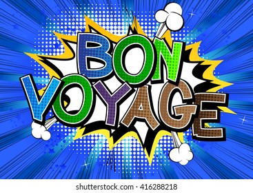 Bon Voyage - Comic book style word