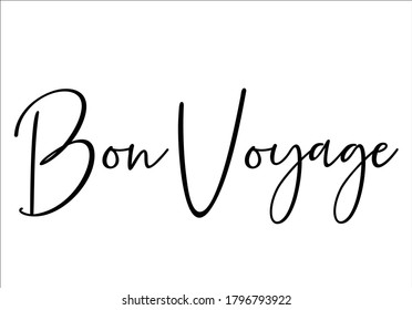 bon voyage design hand drawn 