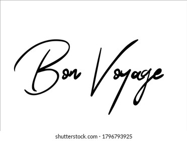 bon voyage design hand drawn 