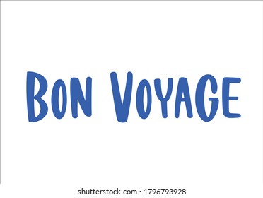 bon voyage design hand drawn 