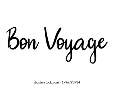 bon voyage design hand drawn 