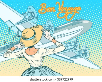 Bon voyage girl escorts aircraft